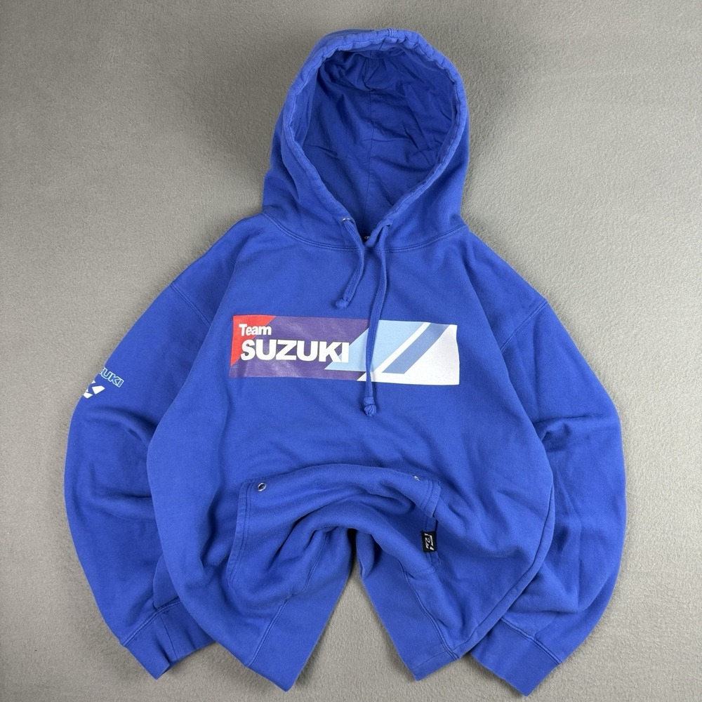 Suzuki Team Hoodie Mens Medium Blue Racing FX Factory Effex